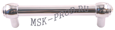 Ручка-рейлинг 96мм хром с кристаллами Сваровски 