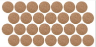 Подпятник фетровый коричневый, 28 мм, 28шт