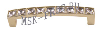 Ручка-скоба 96мм золото с кристаллами UKS002-96/GP