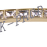 Ручка-скоба 96мм золото с кристаллами UKS002-96/GP